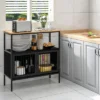 Costway Kitchen Server Buffet Sideboard Storage Cabinet Cupboard With 2 Doors & Open Shelf -Costway GUEST 2ae2490d 7c91 4657 b431 485e0163147b