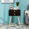 Costway 2 PCS Mid Century Modern 2 Drawers Nightstand Sofa Side Table End Table Espresso -Costway GUEST 2b21a03b 90e9 47f8 bc23 c8cf97fd4356