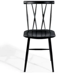 Costway Set Of 2 Dining Side Chairs Chairs Armless Cross Back Kitchen Bistro Caf -Costway GUEST 2b3837b1 6e95 43d7 8db0 a22bbdb13f99
