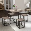 Costway 5-Piece Dining Table Set Square Kitchen Table Set With Stools For Small Spaces 2 Costway 5-Piece Dining Table Set Square Kitchen Table Set With Stools For Small Spaces -Costway GUEST 2b5b7dea 1151 48a3 9556 dacd27507d8e
