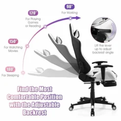Costway Massage Gaming Chair Reclining Racing Office Computer Chair With Footrest White 16 Costway Massage Gaming Chair Reclining Racing Office Computer Chair With Footrest White -Costway GUEST 2b815e61 83b3 4914 8afa d16f597a1338