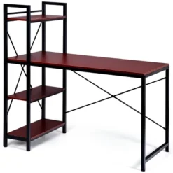 Costway 47.5'' Compact Computer Desk With 4-Tier Storage Bookshelves For Home Office -Costway GUEST 2bac1c11 d58b 469c 87b4 8a22de7e20aa