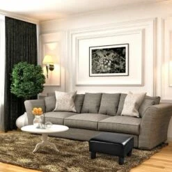 Costway Small Ottoman Footrest PU Leather Footstool Rectangular Seat Stool Black -Costway GUEST 2bd4897c 2de0 4263 b499 2c3ab92546f0