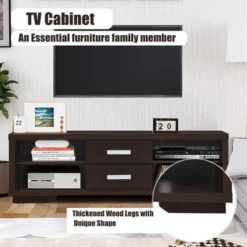 Costway TV Stand Entertainment Center Hold Up To 65'' TV With Storage Shelves & Drawers 14 Costway TV Stand Entertainment Center Hold Up To 65'' TV With Storage Shelves & Drawers -Costway GUEST 2c0a3ad6 3253 43eb 911f f2534895b8fd