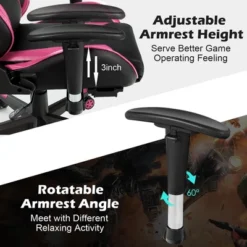 Costway Office Massage Gaming Chair Reclining Swivel Racing With Footrest -Costway GUEST 2c65d3c4 2ebc 4027 b673 be48df32b8fc