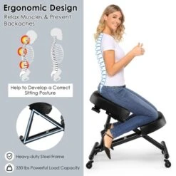 Costway Ergonomic Kneeling Chair Adjustable Stool Memory Foam Angled Seat -Costway GUEST 2c861340 9d85 41b2 8fad c275214fd1db