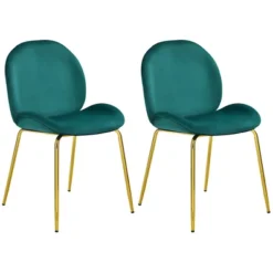 Costway Set Of 2 Velvet Accent Chairs Dining Side Chairs W/Gold Metal Legs Pink/Beige/Green/Grey 25 Costway Set Of 2 Velvet Accent Chairs Dining Side Chairs W/Gold Metal Legs Pink/Beige/Green/Grey -Costway GUEST 2d21823b a957 47c2 b301 883ccf25c011
