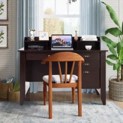 Costway Computer Desk PC Laptop Writing Table Workstation Student Study Furniture Brown 12 Costway Computer Desk PC Laptop Writing Table Workstation Student Study Furniture Brown -Costway GUEST 2d2afa21 5782 488d a4ee 59d2dfc1dd6b