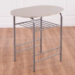 Costway 3 Piece Dining Set Table 2 Chairs Bistro Pub Home Kitchen Breakfast Furniture Grey -Costway GUEST 2dcde5c4 85a1 4c03 8e4b 2b95c0434dd9