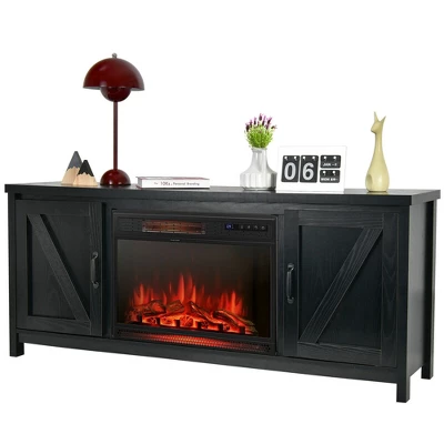 Costway 59'' Fireplace TV Stand W/ 25'' 1350W Electric Fireplace Heater Remote Control 12 Costway 59'' Fireplace TV Stand W/ 25'' 1350W Electric Fireplace Heater Remote Control - Image 10