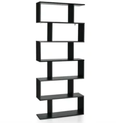 Costway 6 Tier S-Shaped Bookshelf Storage Display Bookcase Decor Z-Shelf -Costway GUEST 2e42c12d fbb1 41b6 89c7 38888bcc724d