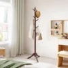 Costway Wooden Coat Rack Stand Entryway Hall Tree 2 Adjustable Height W/ 8 Hooks GrayBrown -Costway GUEST 2eb79146 7419 40e9 9533 e9e4fd02676f