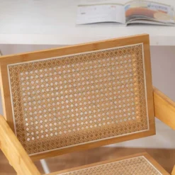 Costway Set Of 2 Rattan Accent Chairs Mid Century Dining Armchair Bamboo Frame Kitchen -Costway GUEST 2f383815 2564 4119 b3a1 8ee2efd75fe6