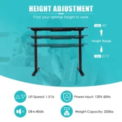 Costway 55''x28'' Electric Standing Desk Sit To Stand Workstation Dual Motor 19 Costway 55''x28'' Electric Standing Desk Sit To Stand Workstation Dual Motor -Costway GUEST 2f707ca0 f802 4d47 a529 712d6a9d5eb5