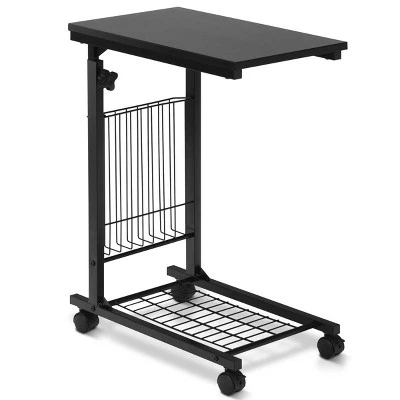 Costway Height Adjustable Sofa Side Table Snack End Slide Under Table Rolling Casters 11 Costway Height Adjustable Sofa Side Table Snack End Slide Under Table Rolling Casters - Image 9