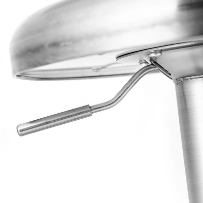 Costway 2 Pcs Brushed Stainless Steel Swivel Bar Stool Seat Adjustable Height Round Top 9 Costway 2 Pcs Brushed Stainless Steel Swivel Bar Stool Seat Adjustable Height Round Top - Image 7