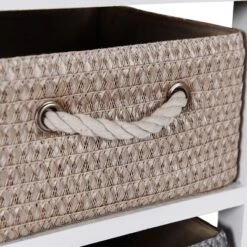 Costway Storage Drawer Unit 4 Woven Basket Cabinet Chest Bedside Table Nightstand 19 Costway Storage Drawer Unit 4 Woven Basket Cabinet Chest Bedside Table Nightstand -Costway GUEST 304fd862 e28b 4f79 ab8b 702c57761674