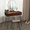 Costway Vanity Makeup Dressing Table W/ 3 Lighting Modes Mirror Touch Switch RusticCoffee -Costway GUEST 3059f757 1289 445f 81d0 638736dc336f