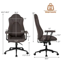 Costway High Back Ex Ecutive Office Chair Adjustable Reclining Task Chair Armrest -Costway GUEST 31970521 aa9a 42b1 a733 4219f963545a