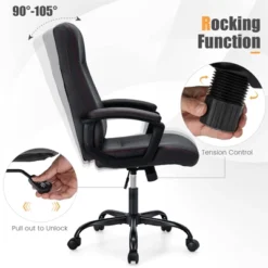Costway Adjustable Home Office Computer Chair Swivel Rocking Executive Desk Chair With Arms -Costway GUEST 31c70708 8222 4117 80cb 8b62e32120b8