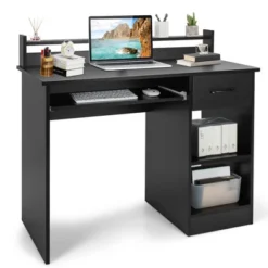 Costway 22" Wide Computer Desk Writing Study Laptop Table W/ Drawer & Keyboard Tray WhiteBlack -Costway GUEST 31dd557e 5eea 4fa4 8f50 09e0e48904e5
