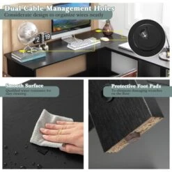 Costway L-Shaped Computer Desk, Corner Desk For Small Space, Home Office Writing Desk Laptop Workstation With 2-Tier Open Shelf -Costway GUEST 31e6936c 53df 4aed 9579 2b32b8f2c8bf