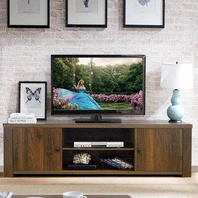 Costway TV Stand For TV's Up To 65'' W/Storage Cabinets & Shelves 4 Costway TV Stand For TV's Up To 65'' W/Storage Cabinets & Shelves - Image 2