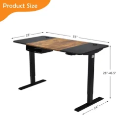 55''x28'' Electric Standing Desk Height Adjustable Sit Stand Desk W/USB Port BrownBlack -Costway GUEST 31fe9bbe 4b64 48cf a7c4 779236aa8cfe