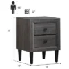 Costway Nightstand W/2 Drawers Multipurpose Retro Grey Bedside Table Fully Assembled 2 Costway Nightstand W/2 Drawers Multipurpose Retro Grey Bedside Table Fully Assembled -Costway GUEST 320c5cf3 3bc5 4d87 b514 e418513c3a11