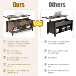 Costway Lift Top Coffee Table W/ Hidden Compartment And Storage Shelves Coffee 16 Costway Lift Top Coffee Table W/ Hidden Compartment And Storage Shelves Coffee -Costway GUEST 325ee149 b483 42bd 9521 fa49a46c56b5