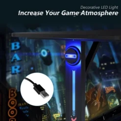 Costway Gaming Desk Home Office PC Computer Desk W/LED Lignt&Gaming Handle Rack -Costway GUEST 335d4d9c c951 406b ad59 45d974aa53fa