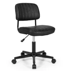 Costway PU Leather Office Chair Adjustable Swivel Task Chair W/ Backrest -Costway GUEST 33a2e38b fff2 4bec 8512 803e87779b88