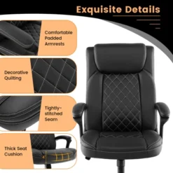 Costway Adjustable Office Desk Chair Ergonomic Executive Chair With Padded Headrest Armrest -Costway GUEST 33b94afc 0a46 44d6 8587 cf114b36d859