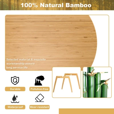 Costway Natural Round End Table Modern Stylish Side Table W/ 20'' Round Tabletop 8 Costway Natural Round End Table Modern Stylish Side Table W/ 20'' Round Tabletop - Image 6