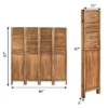 Costway 4 Panel Folding Privacy Room Divider Screen Home Furniture 5.6 Ft Tall Brown -Costway GUEST 341f2a0e 1556 4392 a6a6 2b35031359a0