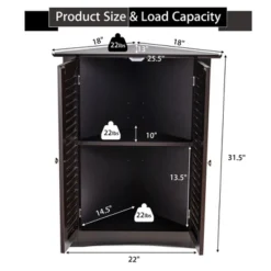 Corner Storage Cabinet Freestanding Floor Cabinet Bathroom W/ Shutter Door GreyBrown -Costway GUEST 346e9e8a 9eda 489f 8956 9e53396c2a44