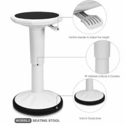 Costway Wobble Chair Height Adjustable Active Learning Stool Sitting Home Office Silicone White -Costway GUEST 3475b667 5a99 4de0 b9a1 46b86423cc34