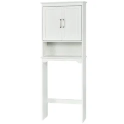 Costway Over The Toilet Space Saver Bathroom Organizer W/ Storage Cabinet & Shelf White -Costway GUEST 3479f121 e375 44fe a870 d093e66b6af5