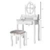 Costway Vanity Wood Makeup Dressing Table Stool Jewelry Desk 4 White 2 Costway Vanity Wood Makeup Dressing Table Stool Jewelry Desk 4 White -Costway GUEST 350d3d5d 7d99 47b6 9e76 6425229babb6