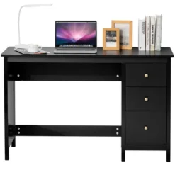 Computer Desk Study Writing Desk Home Office Workstation With 3 Drawers WhiteBlack -Costway GUEST 35566e8c 56e3 4470 a6bd 0a34d1d5012a