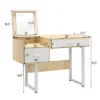 Costway Vanity Table Flip Top Square Makeup Table Writing Table -Costway GUEST 3575f6f1 7e7c 443e 93d7 0d9b33ddb239