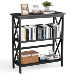 Costway Wooden Shelf Bookcase 3-Tier Open Bookshelf W/X-Design Freestanding Rack BlackBrownNaturalWhite 26 Costway Wooden Shelf Bookcase 3-Tier Open Bookshelf W/X-Design Freestanding Rack BlackBrownNaturalWhite -Costway GUEST 35b21bd3 fd6a 44f0 96dc 3b3439ee0919