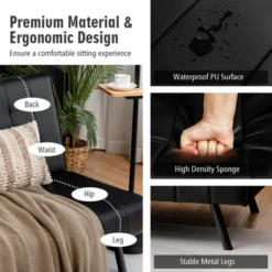 Costway Futon Sofa Bed PU Leather Convertible Folding Couch Sleeper Lounge White/Black/Grey -Costway GUEST 35f90686 34a6 4023 9f1e f8086b77c366