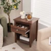 Costway Nightstand Bedside Table With Drawer & Open Shelf For Living Room Bedroom Walnut/Brown -Costway GUEST 3621cbbc e4bc 4314 8419 3e4a1a1f2632