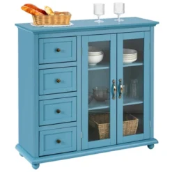 Costway Buffet Sideboard Table Kitchen Storage Cabinet W/ Drawers & Doors WhiteBlueGreen -Costway GUEST 36703a3d d8e8 4037 846e 1d7597d904c0