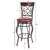 Set Of 2 Vintage Bar Stools Swivel Padded Seat 30'' Bistro Dining Kitchen Pub Chair High Back -Costway GUEST 36a577a0 8471 4eac acc3 6a4b2e59fab9