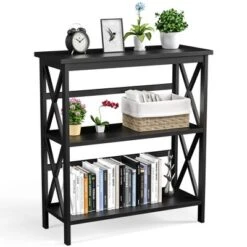 Costway 3-Tier Bookshelf Wooden Open Storage Bookcase For Home Office WhiteBlackCoffeeNatural -Costway GUEST 36c0326f 2dfd 4908 9c9f decd86b3a851
