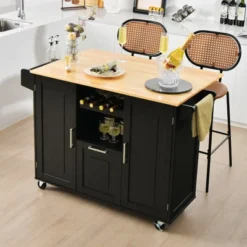 Costway Rolling Kitchen Island Utility Serving Cart With Drop Leaf Wine Rack Drawer 16 Costway Rolling Kitchen Island Utility Serving Cart With Drop Leaf Wine Rack Drawer -Costway GUEST 36caa2a6 9b7f 466d b719 0e447dbc189b