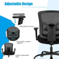 Costway 400LBS Mesh Big & Tall Office Chair Swivel Task Chair W/ Lumbar Support -Costway GUEST 3707aad0 bdab 4584 9067 d92aebac8524