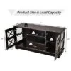 Costway Glass Door TV Stand Entertainment Center W/ Drawer Storage Shelves Brown -Costway GUEST 3741ea01 c51f 4643 afb5 9ebc8abf0c28